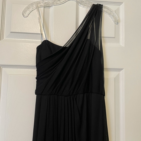 David’s Bridal One Shoulder Bridesmaid Dress - Black - Picture 3 of 5